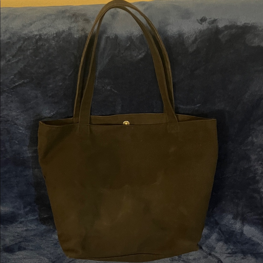 Karl Lagerfeld Black Canvas Tote - Picture 3 of 6